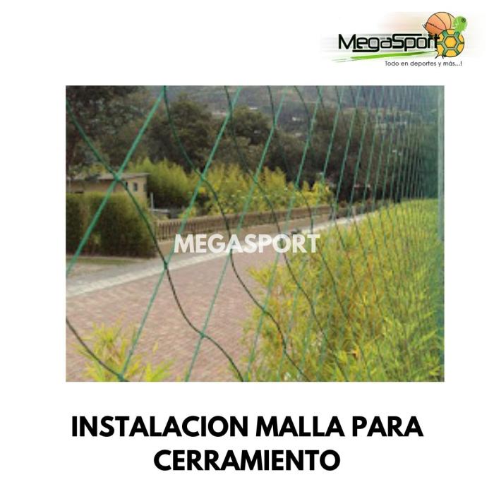 Instalación malla de cerramiento de canchas
