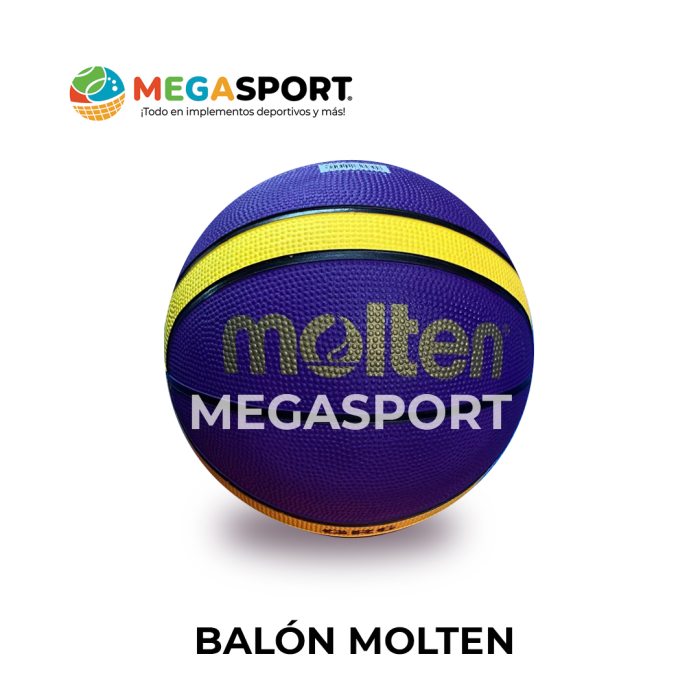 Balón de basket molten azul con naranja